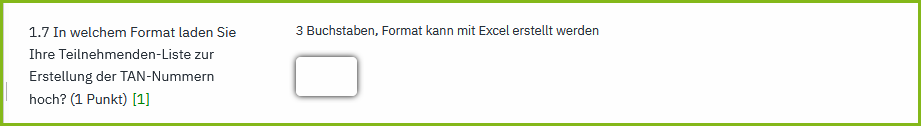 Segmentierte offene Frage