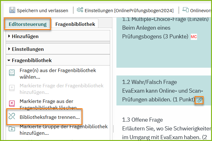 Bindung trennen