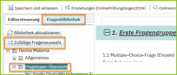 Zufall auswahl